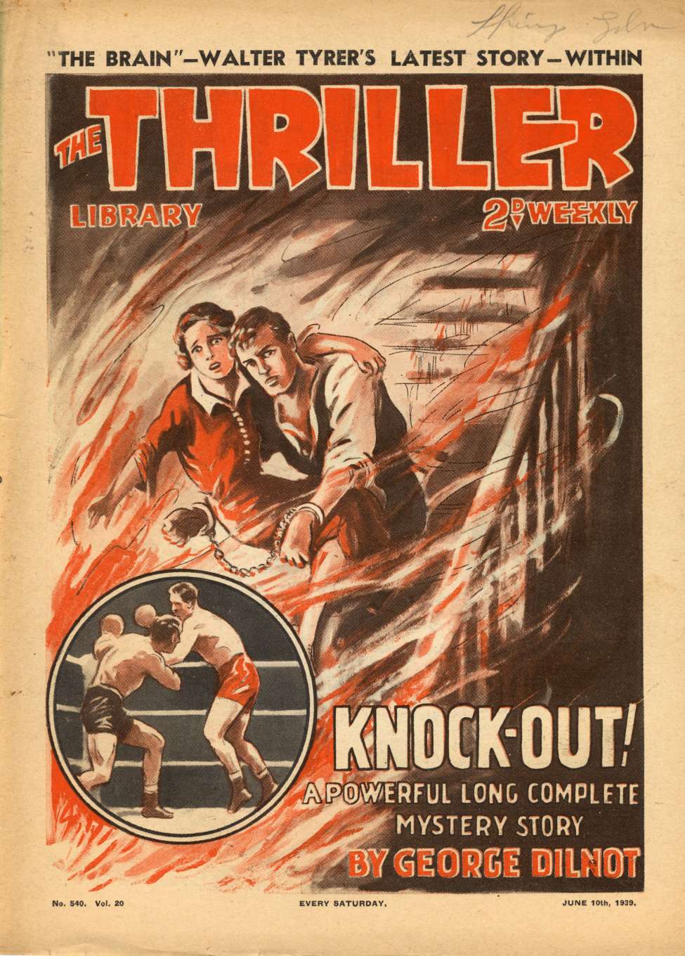Comic Book Cover For The Thriller 540