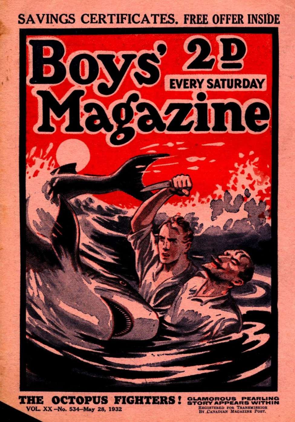 Book Cover For Boys' Magazine 534