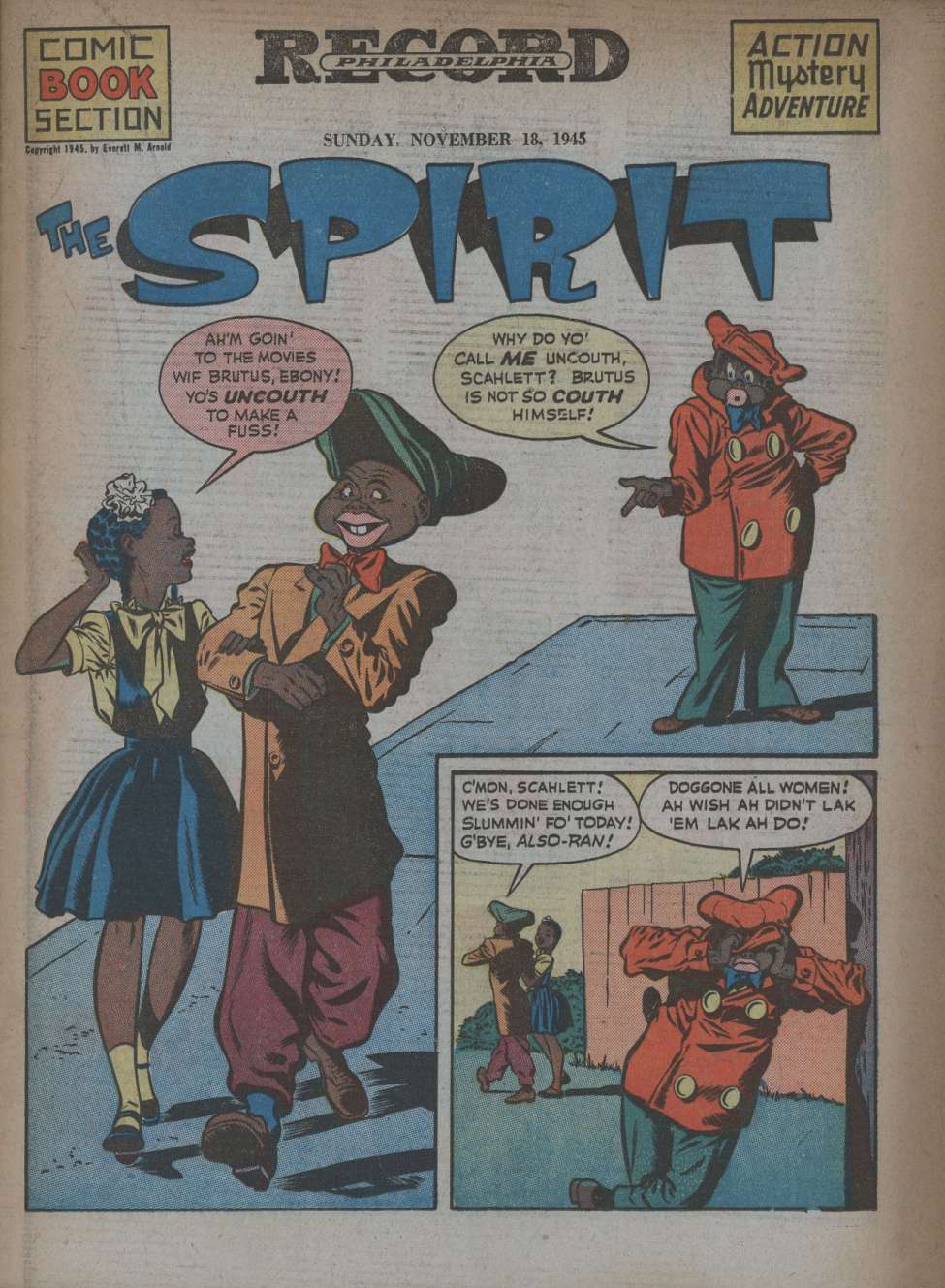 Comic Book Cover For The Spirit (1945-11-18) - Philadelphia Record - Version 2