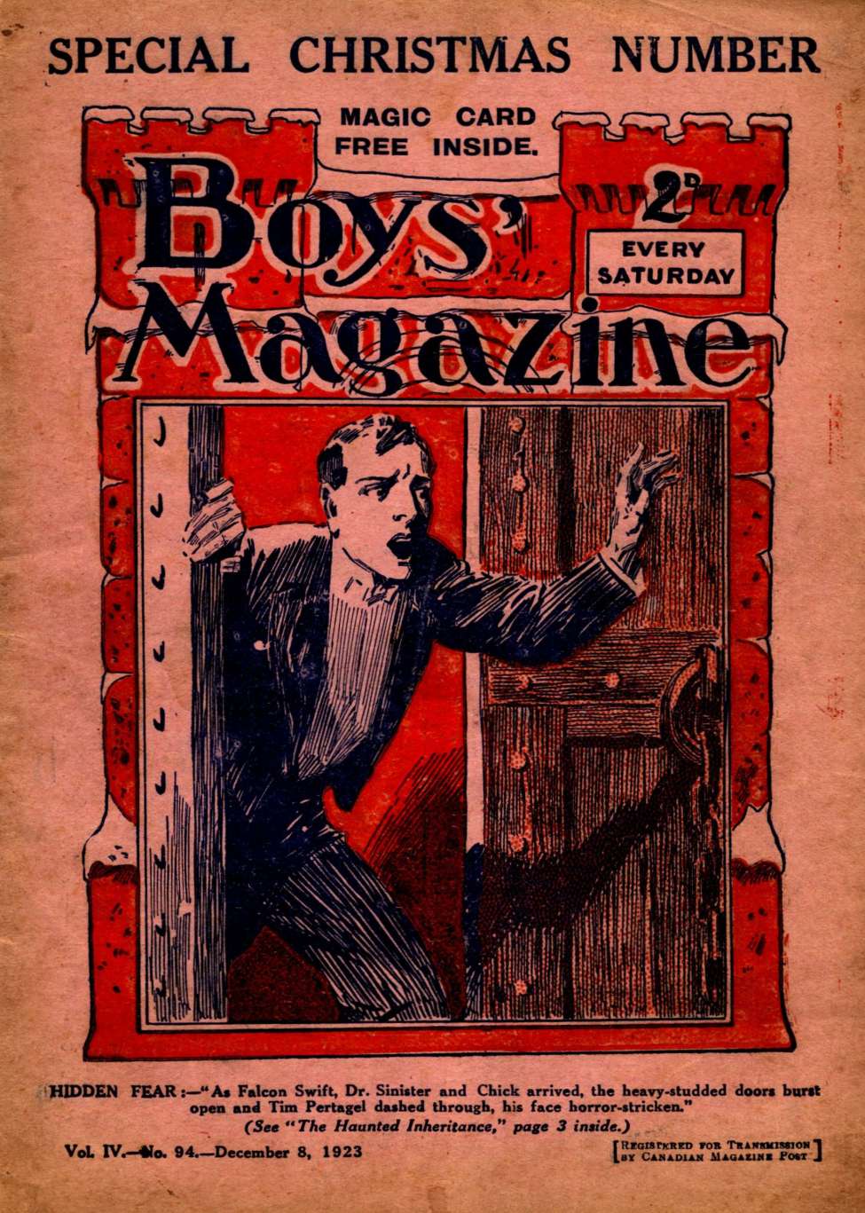 Comic Book Cover For Boys' Magazine 94