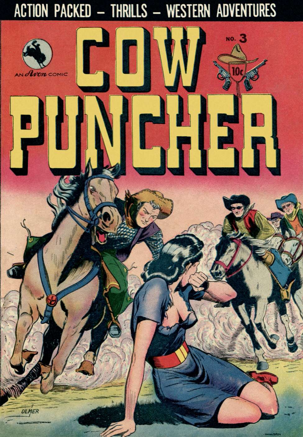 Comic Book Cover For Cow Puncher Comics 3