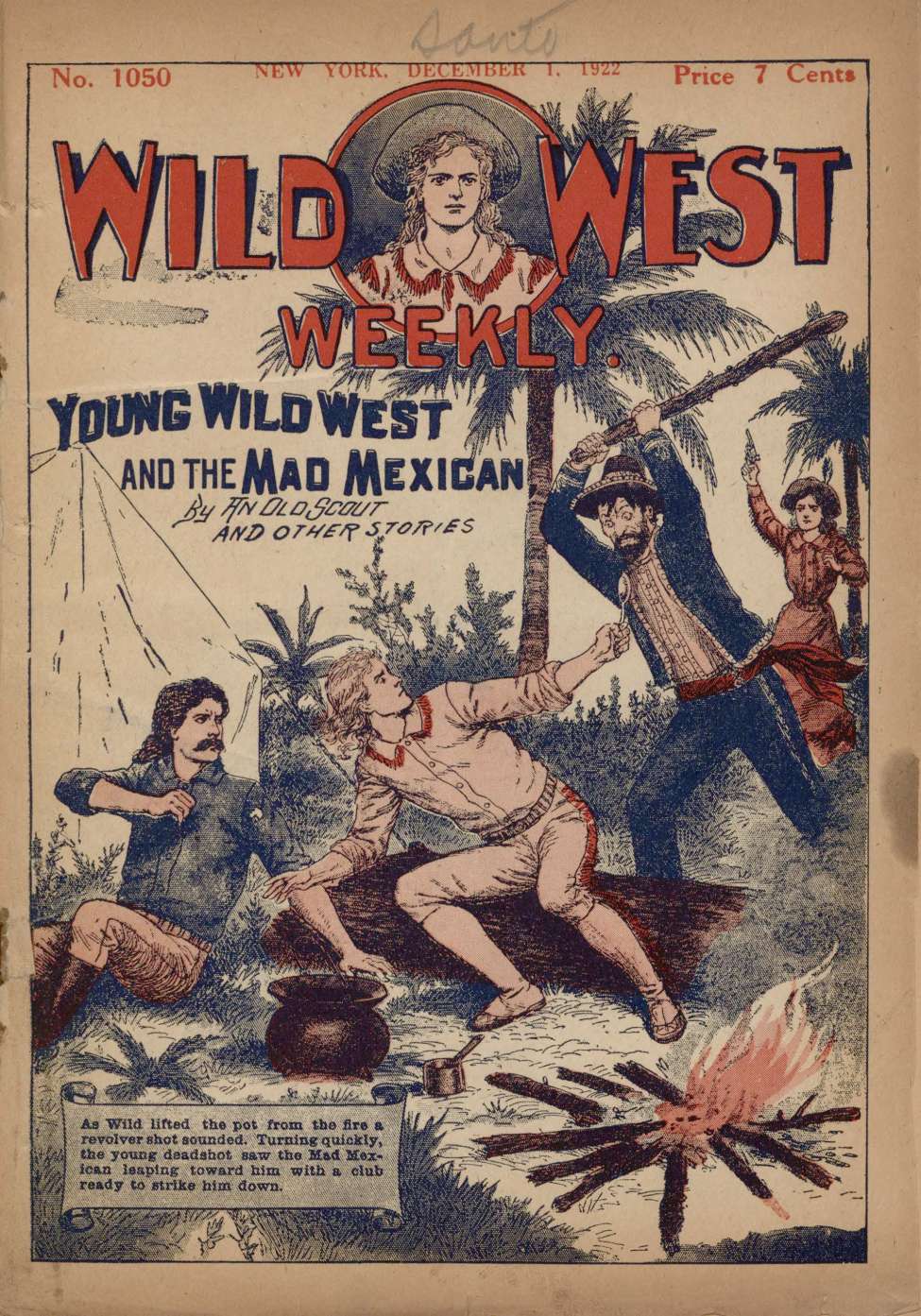 Book Cover For Wild West Weekly 1050 - Young Wild West and the Mad Mexican
