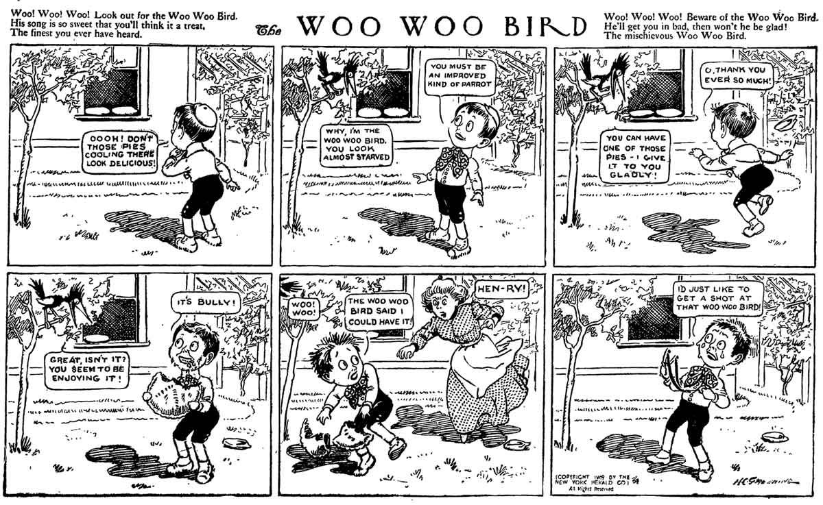 Comic Book Cover For Woo Woo Bird - New York Herald (1909-1910)