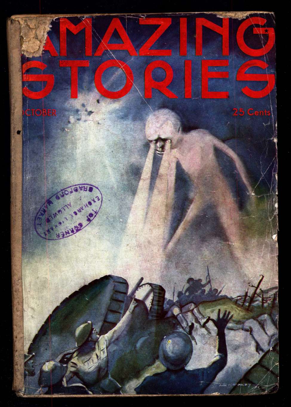 Book Cover For Amazing Stories v8 6 - The Men Without Shadows - Stanton A. Coblentz