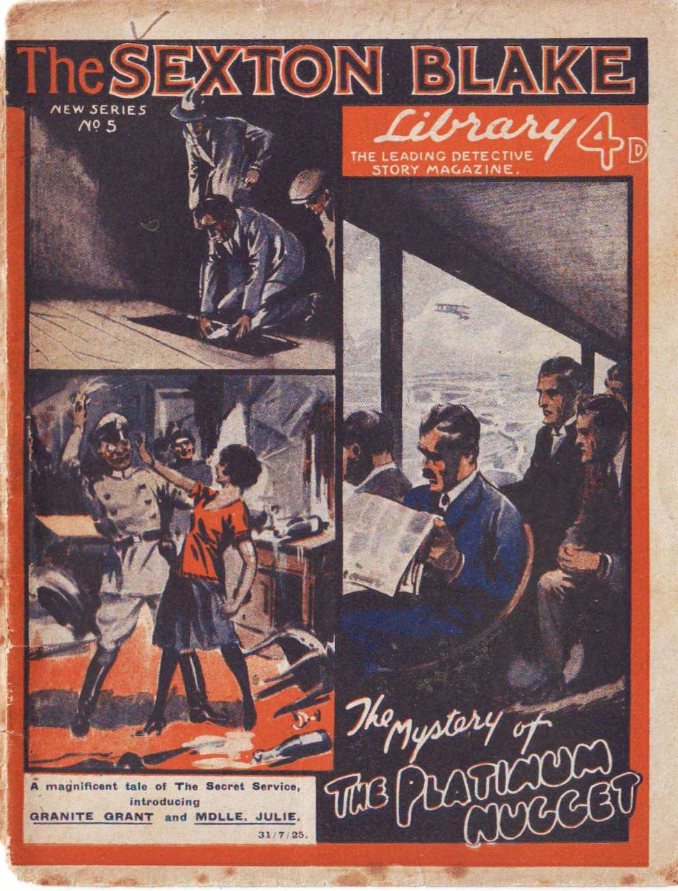 Comic Book Cover For Sexton Blake Library S2 5 - The Mystery of the Platinum Nugget!