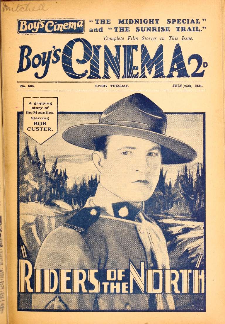 Comic Book Cover For Boy's Cinema 606 - Riders Of the North - Bob Custer