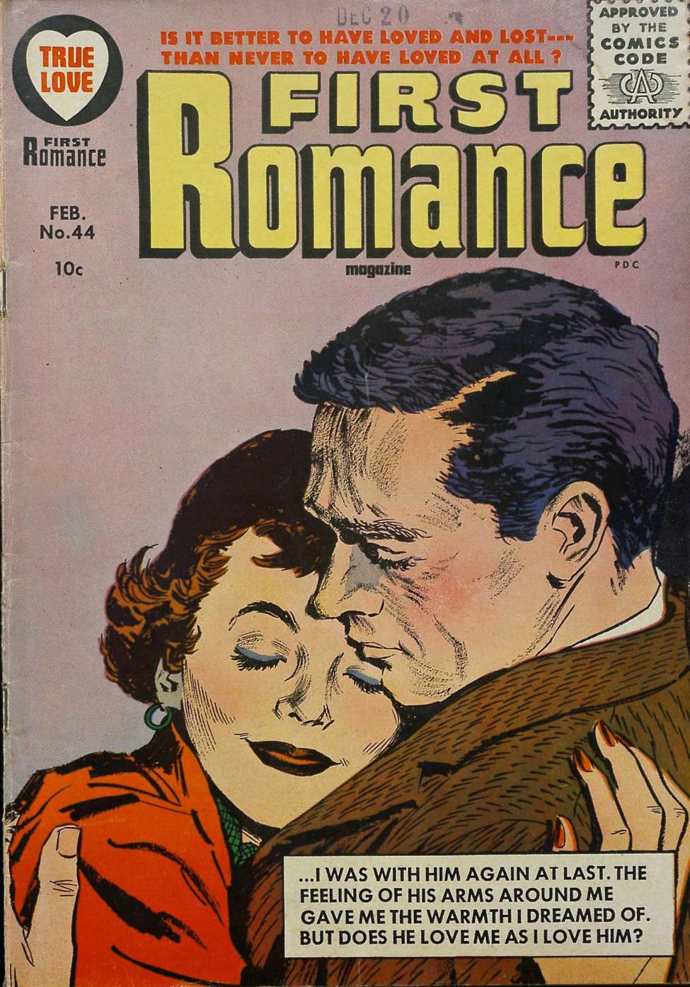 Comic Book Cover For First Romance Magazine 44