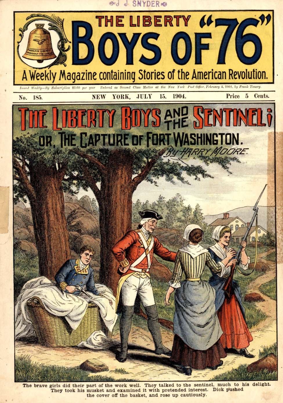 Book Cover For The Liberty Boys of 76 185 - The Liberty Boys and the Sentinel