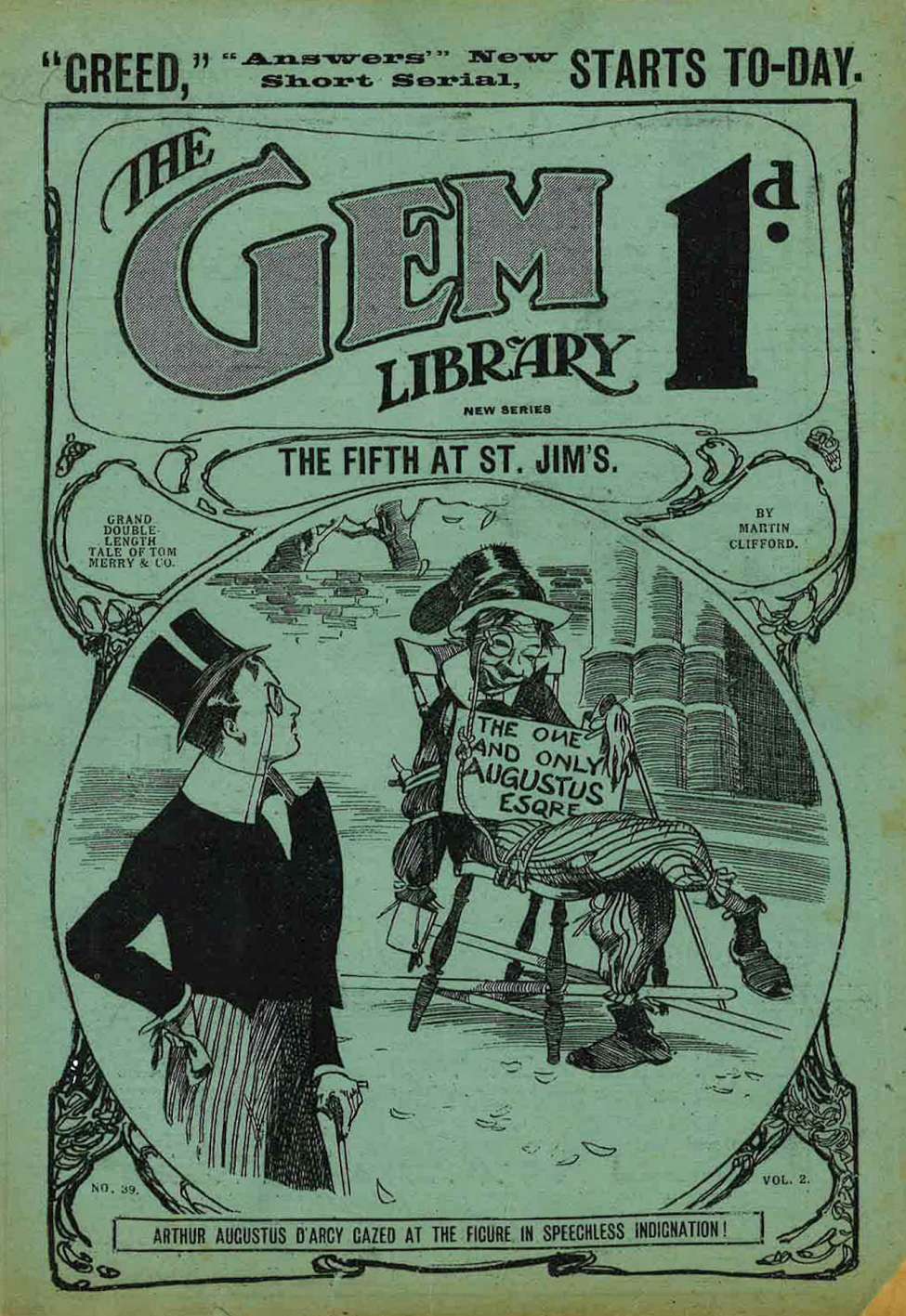 Comic Book Cover For The Gem v2 39 - The Fifth at St. Jim’s