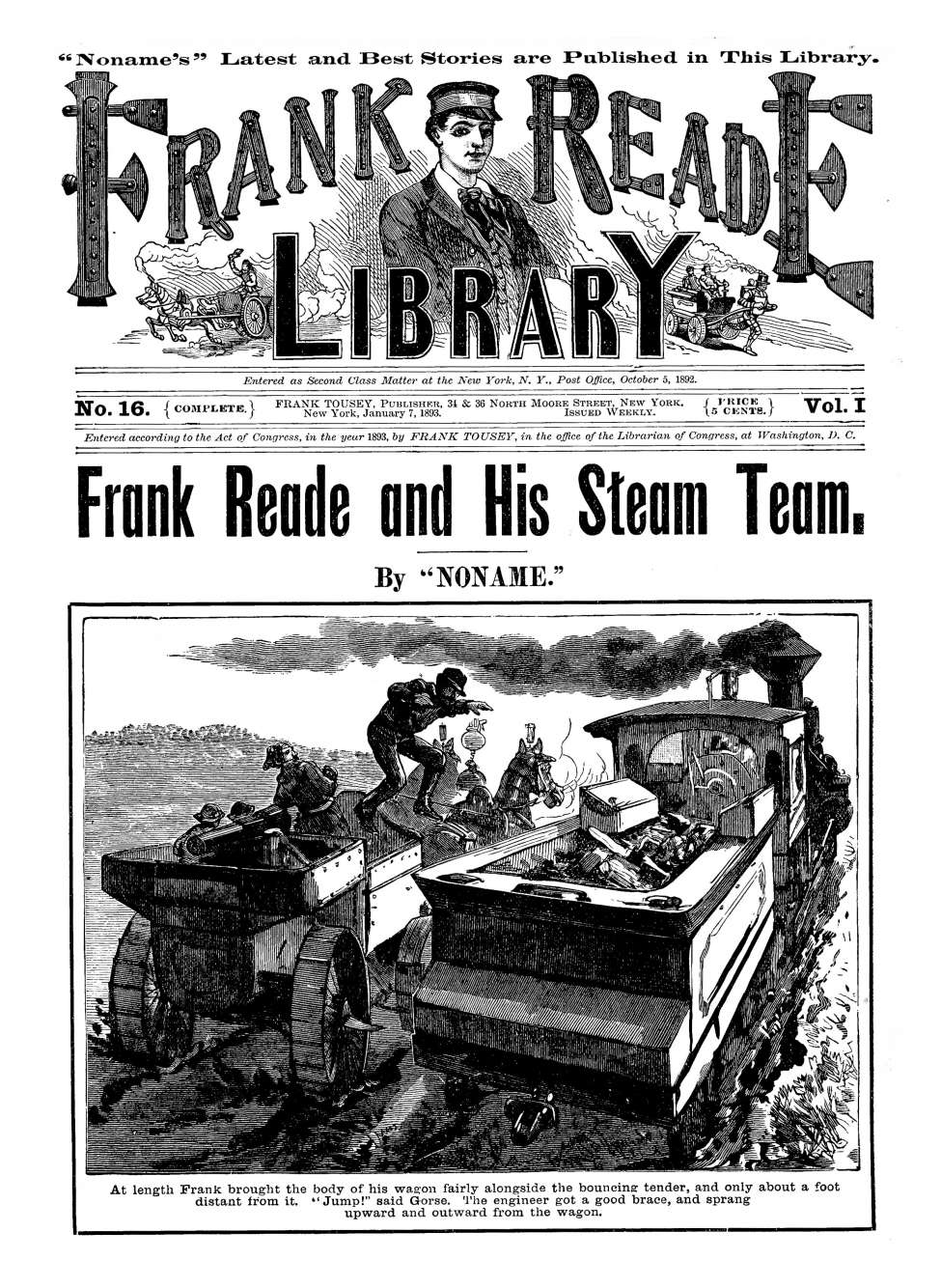 Book Cover For v01 16 - Frank Reade and His Steam Team