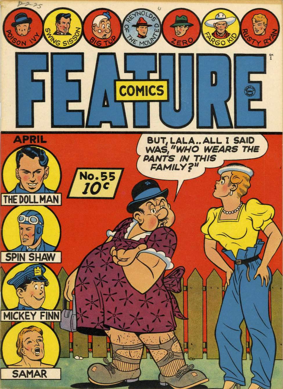 Comic Book Cover For Feature Comics 55