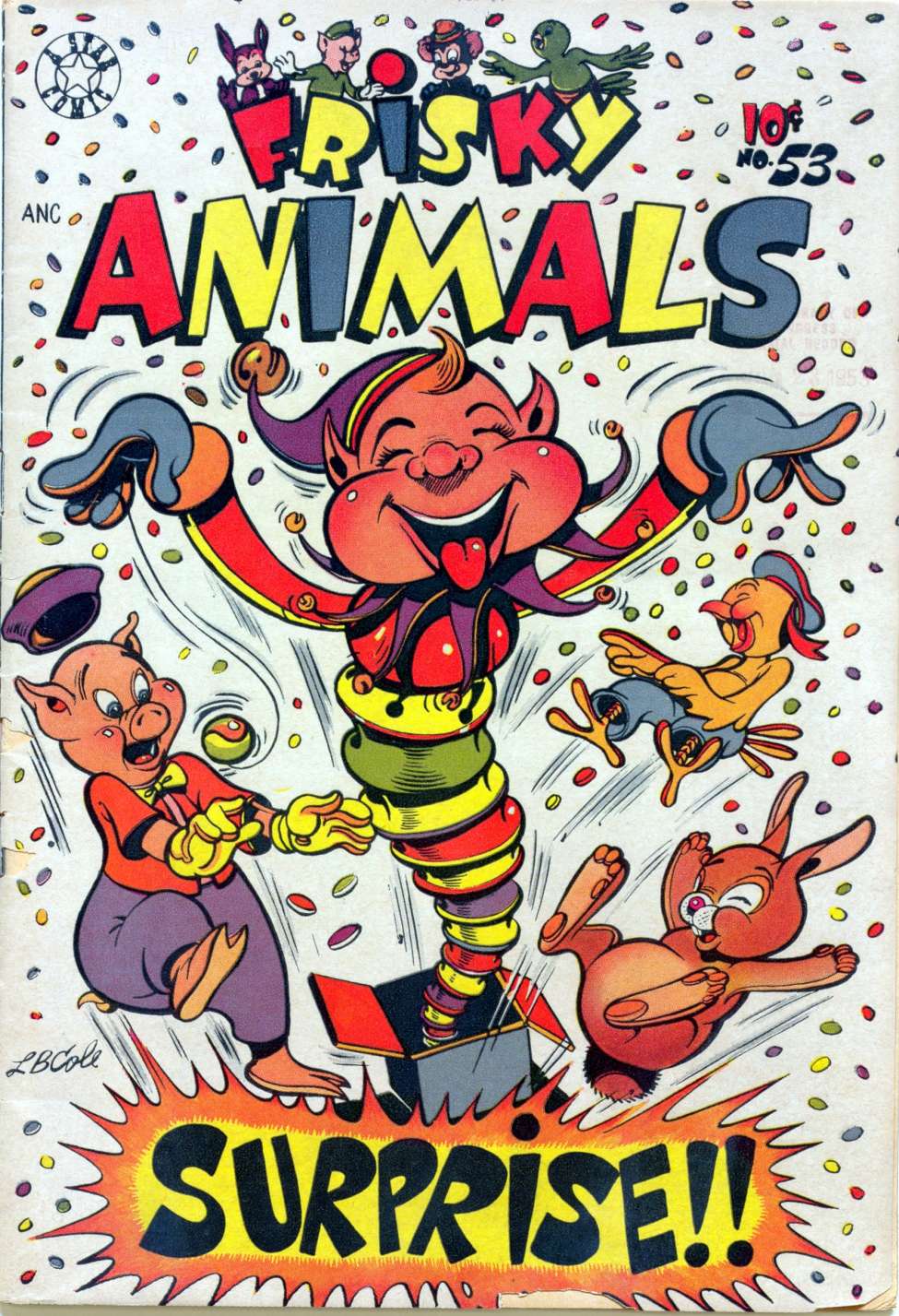 Comic Book Cover For Frisky Animals 53