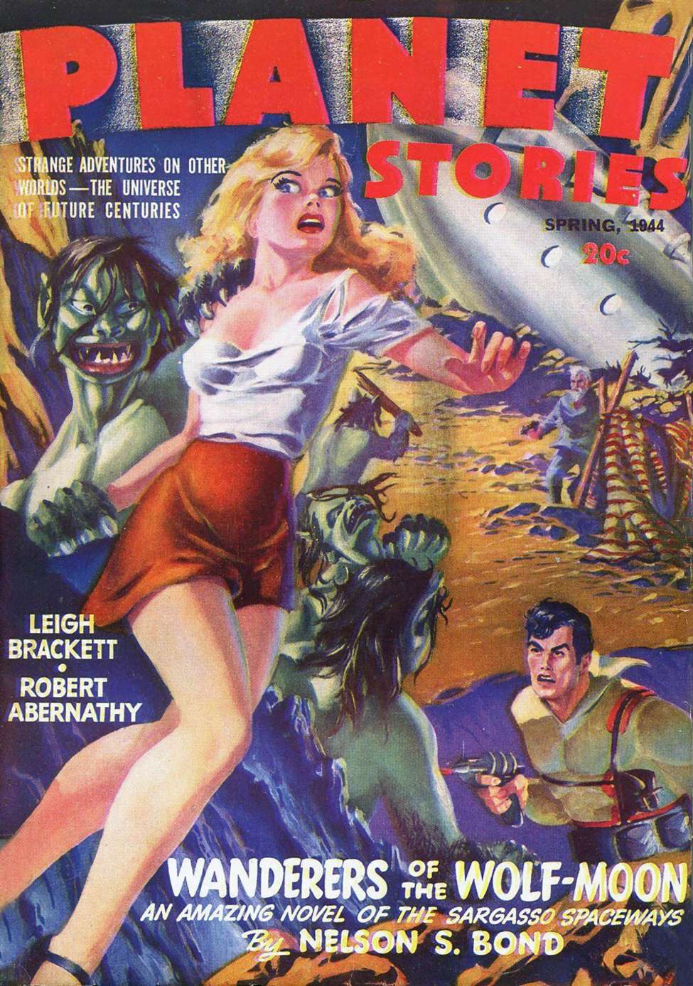 Book Cover For Planet Stories v2 6 - Wanderers of the Wolf-Moon - Nelson S. Bond