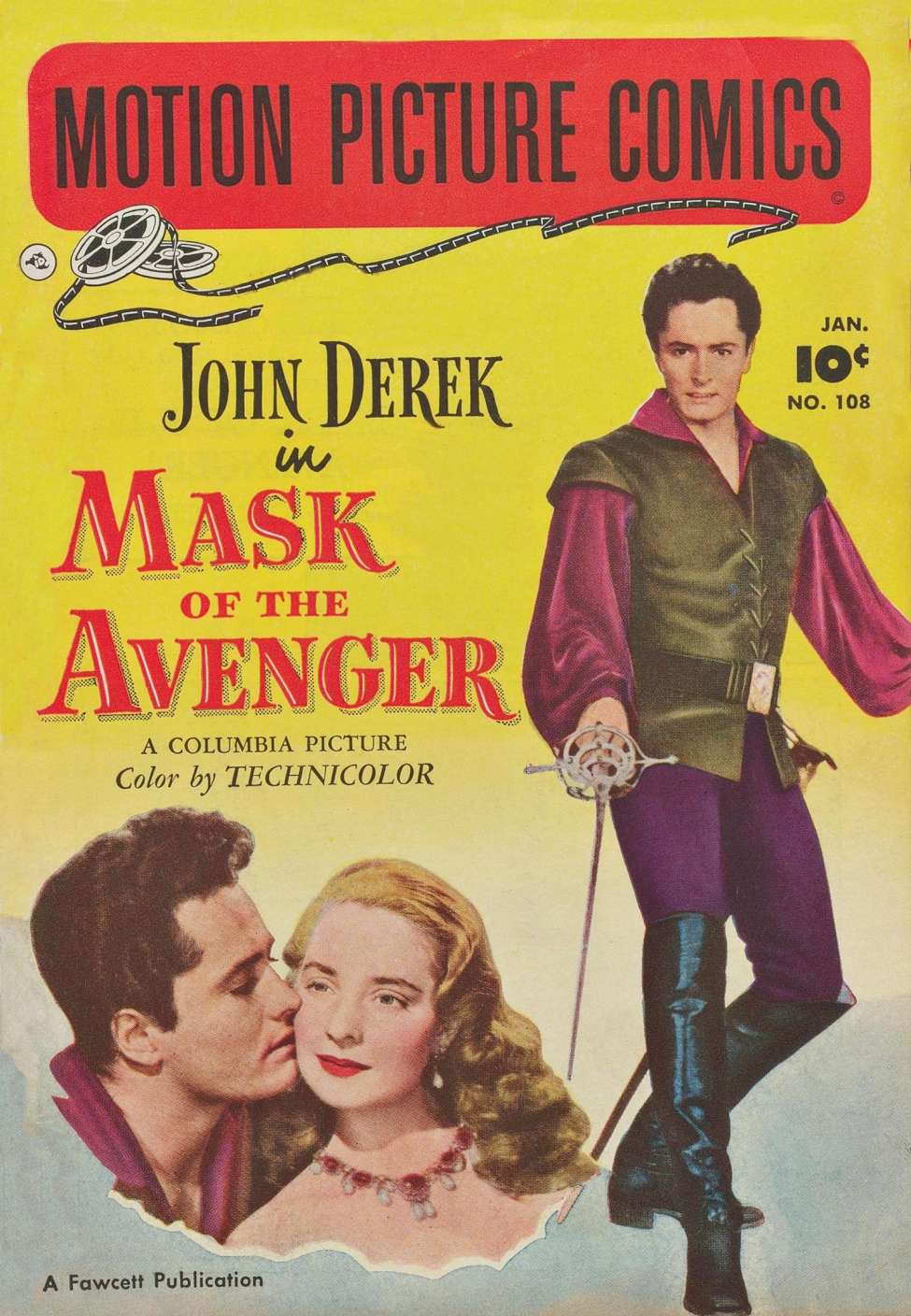 Comic Book Cover For Motion Picture Comics 108 Mask of the Avenger