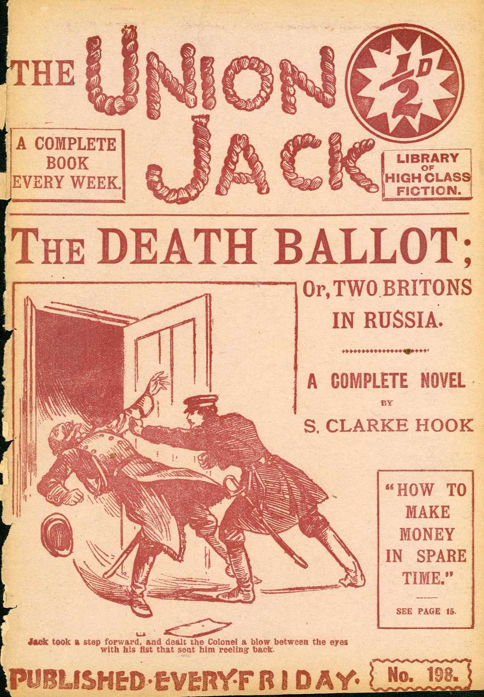 Comic Book Cover For The Union Jack 198 - The Death Ballot