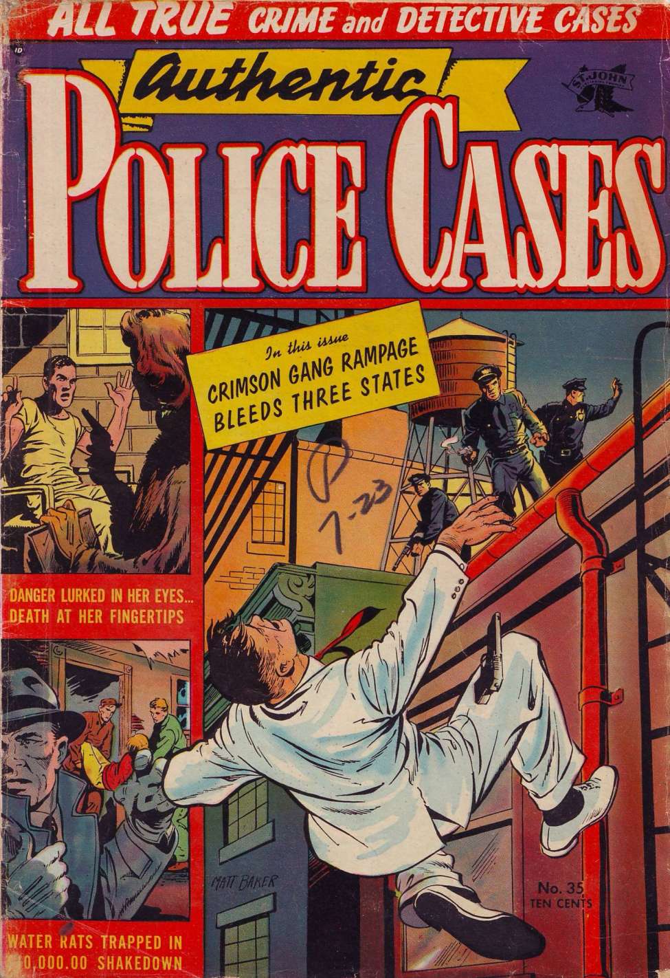 Comic Book Cover For Authentic Police Cases 35