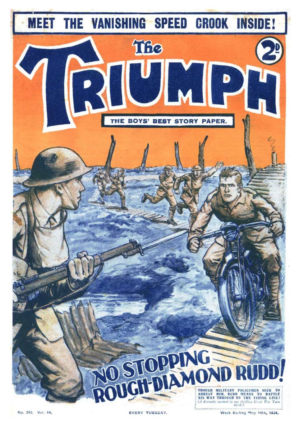 Comic Book Cover For The Triumph 343