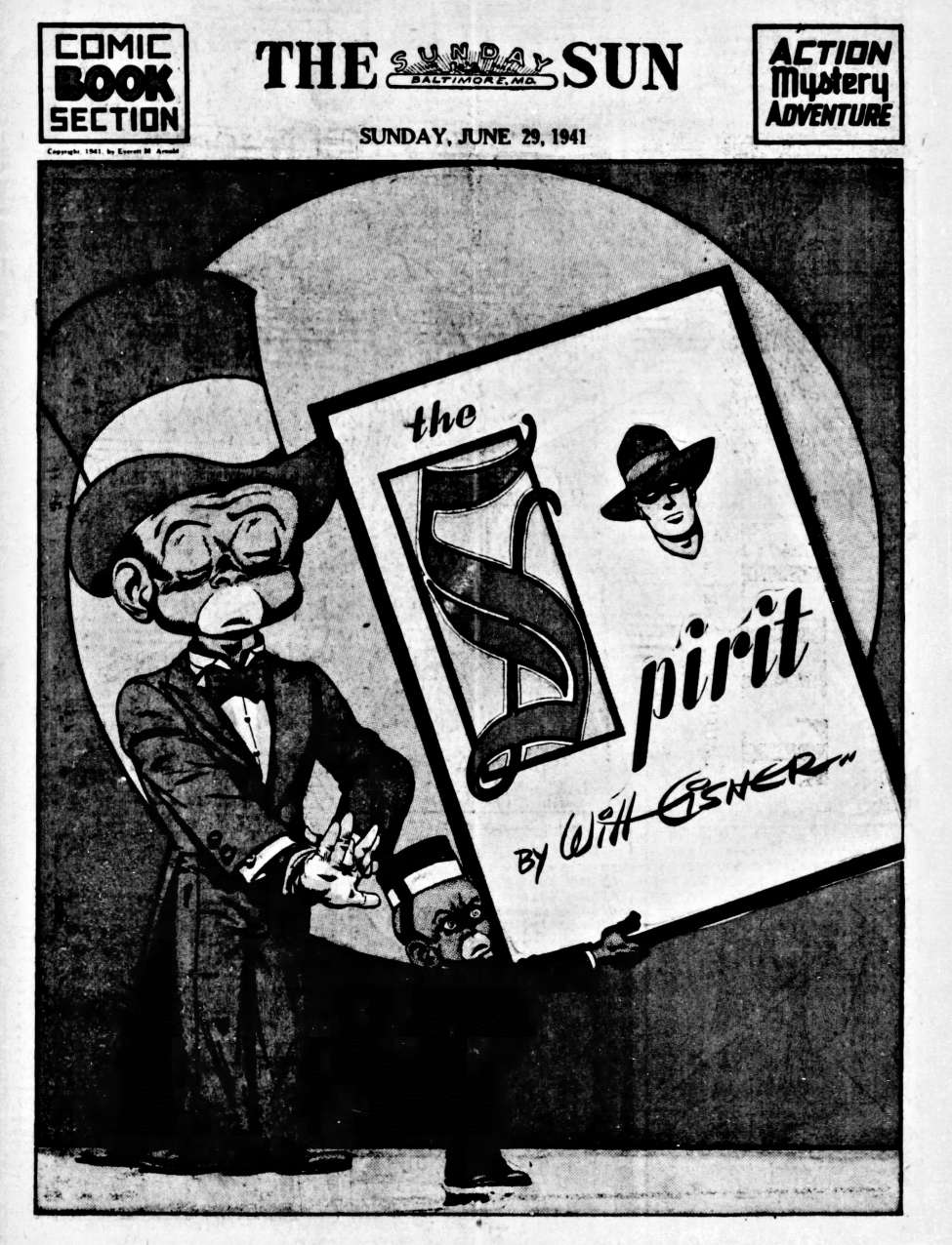 Book Cover For The Spirit (1941-06-29) - Baltimore Sun (b/w)