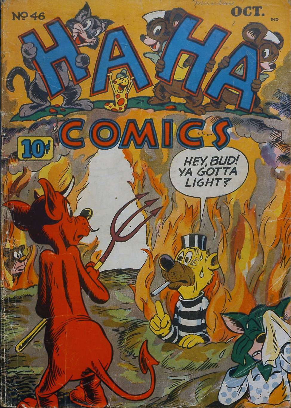 Comic Book Cover For Ha Ha Comics 46