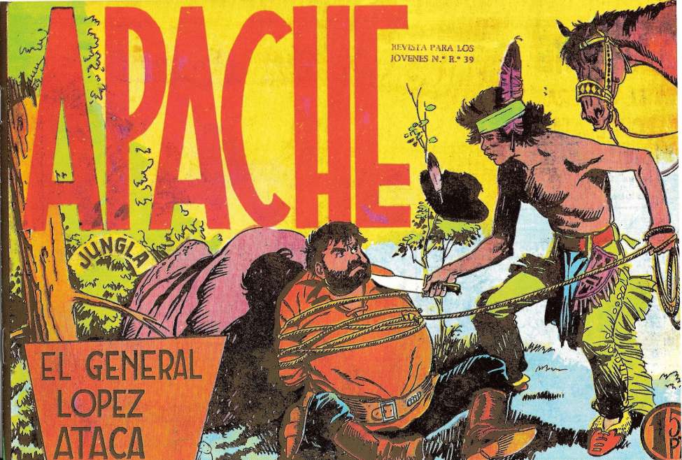 Comic Book Cover For Apache 24 - El General Lopez Ataca