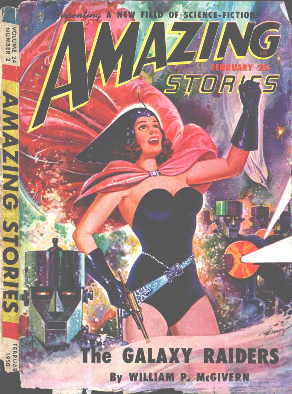 Comic Book Cover For Amazing Stories v24 2 - The Galaxy Raiders - William P. McGivern