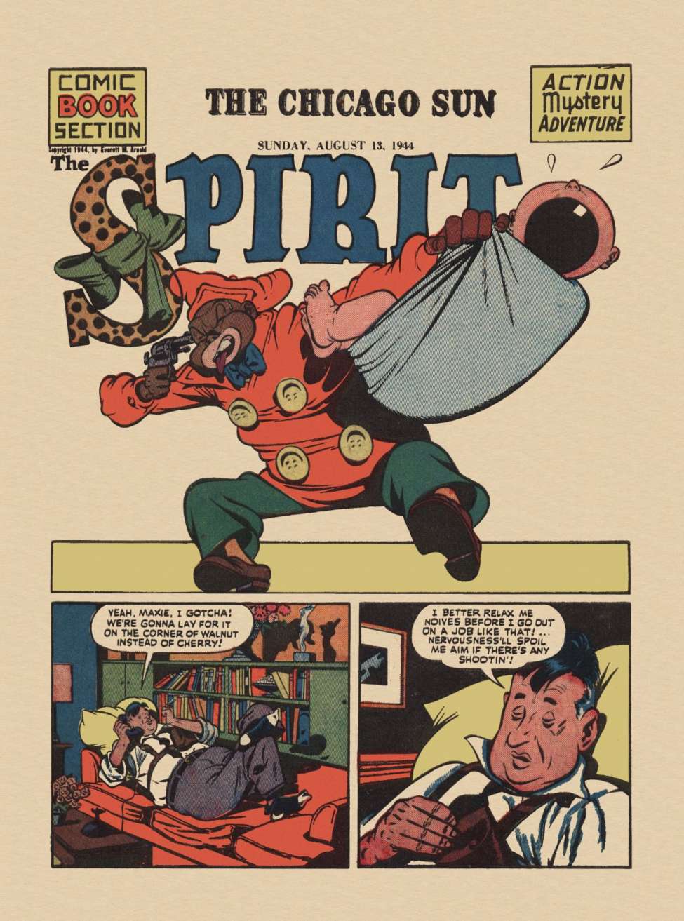 Comic Book Cover For The Spirit (1944-08-13) - Chicago Sun