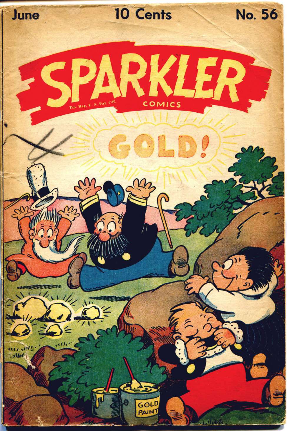 Comic Book Cover For Sparkler Comics 56