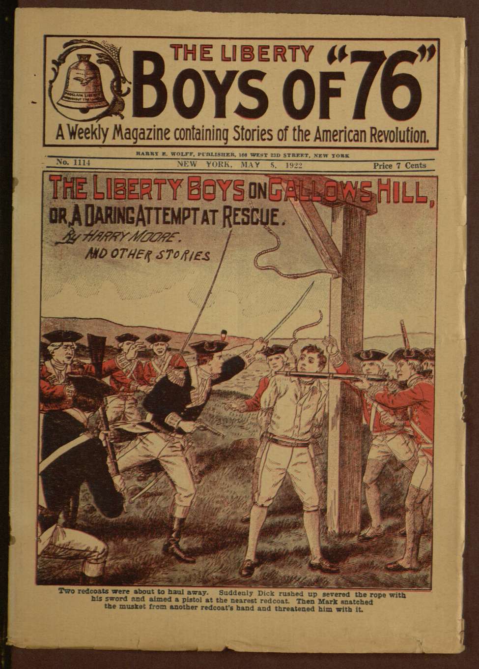 Book Cover For The Liberty Boys of 76 1114 - The Liberty Boys on Gallows Hill