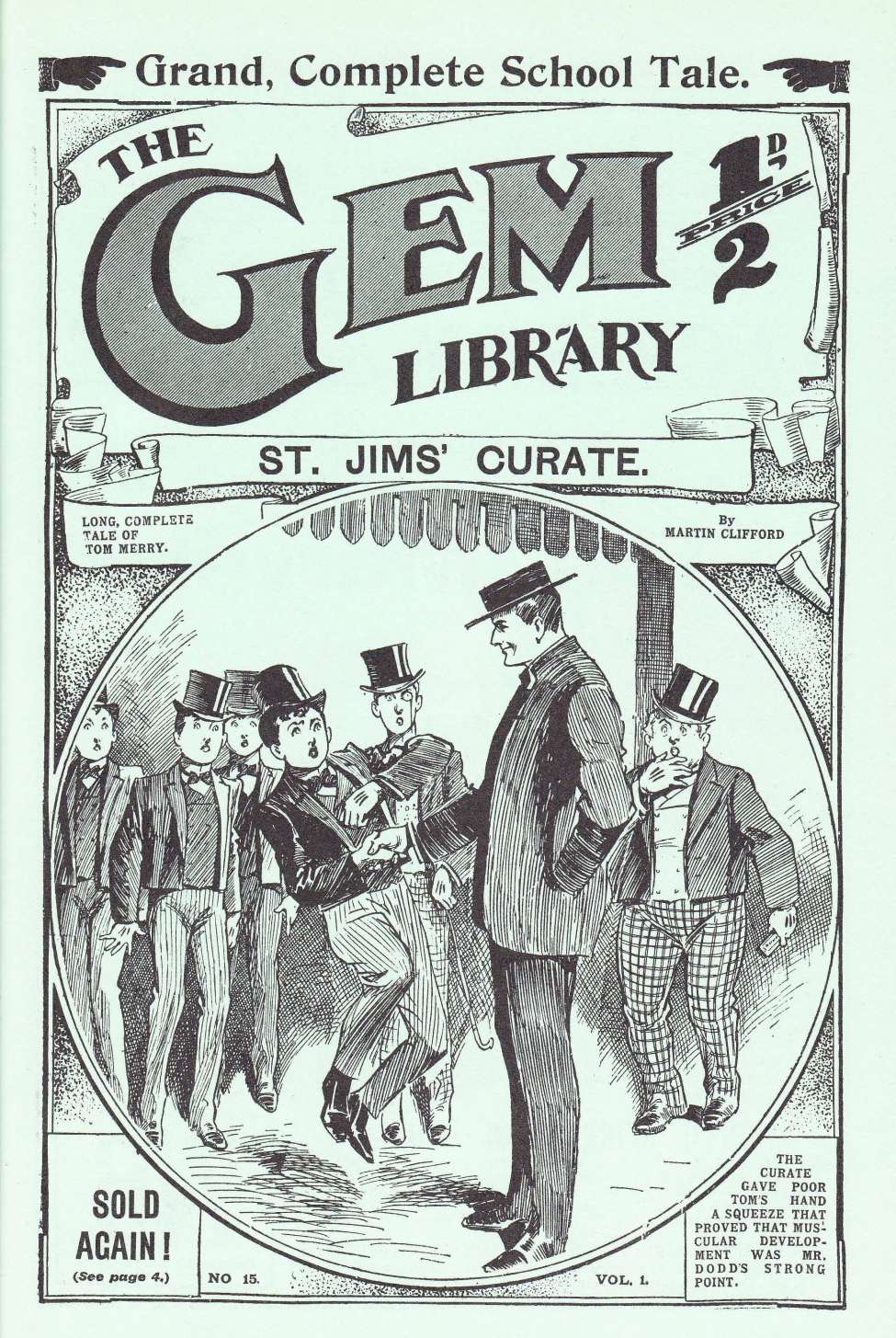 Comic Book Cover For The Gem v1 15 - The St. Jim’s Curate