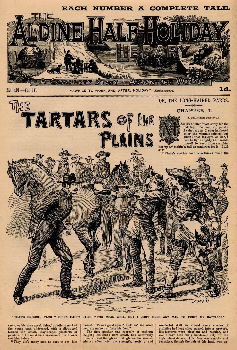 Book Cover For Aldine Half-Holiday Library 101 - The Tartars of the Plains
