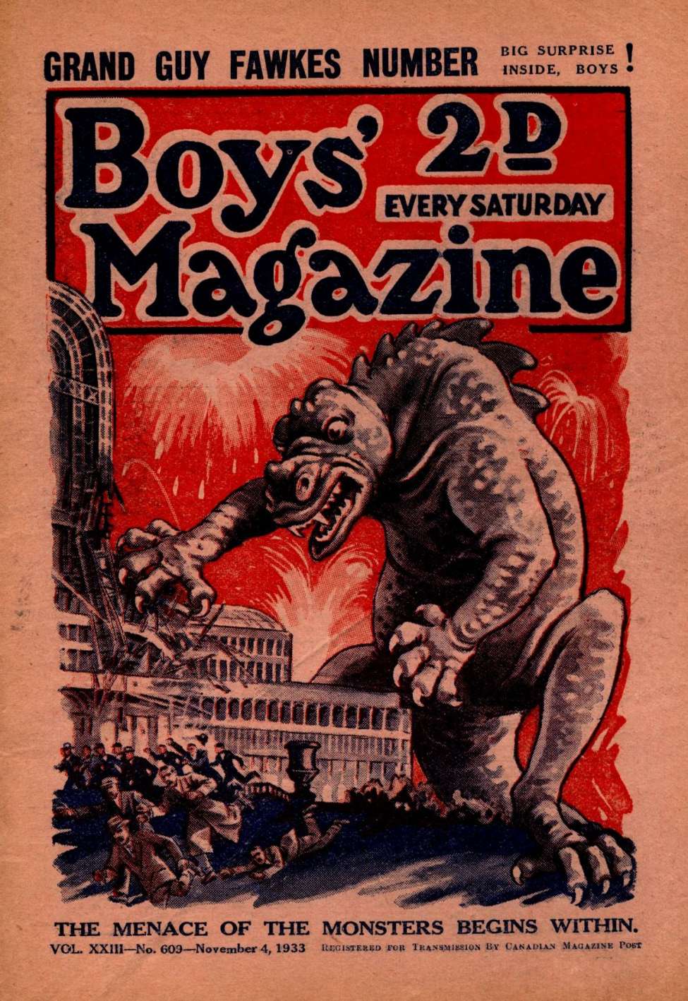 Book Cover For Boys' Magazine 609