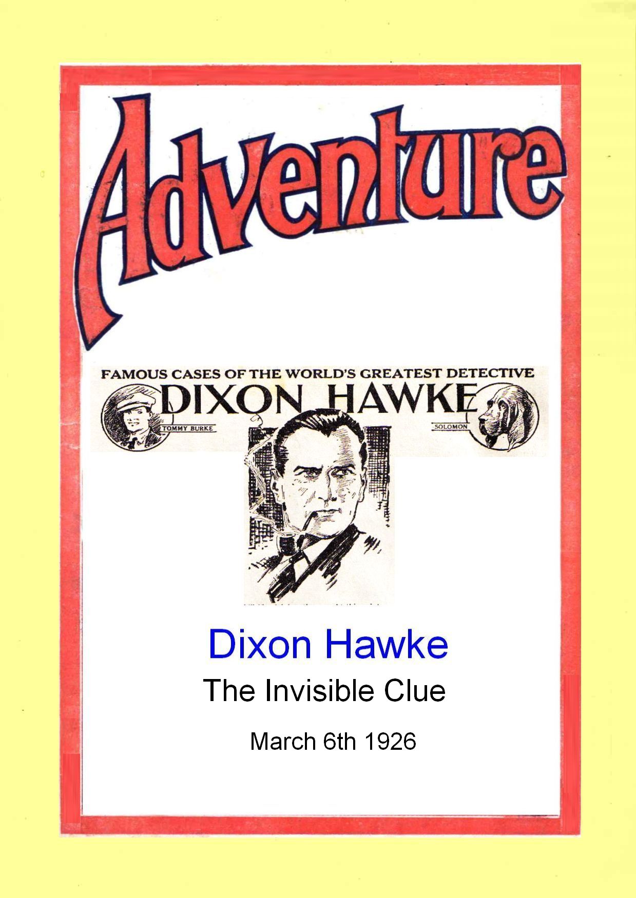 Comic Book Cover For Dixon Hawke - The Invisible Clue