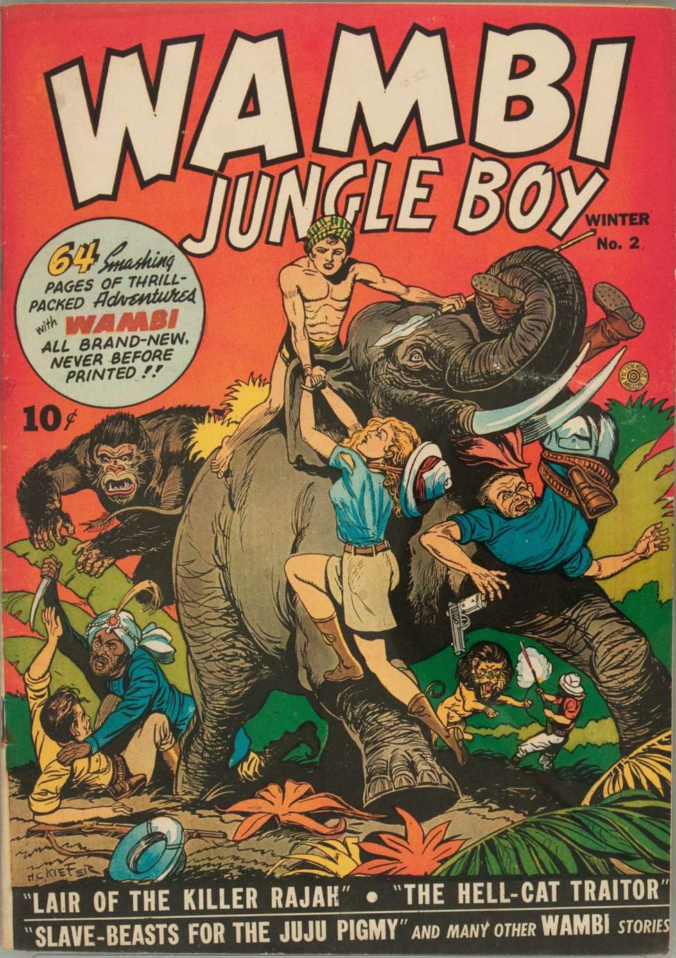 Comic Book Cover For Wambi, Jungle Boy 2
