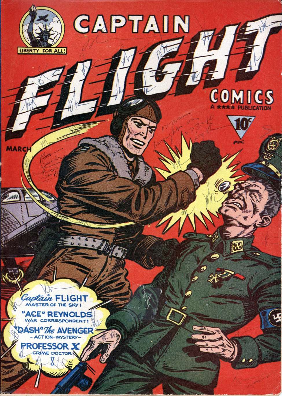 Comic Book Cover For Captain Flight Comics 1 - Version 1