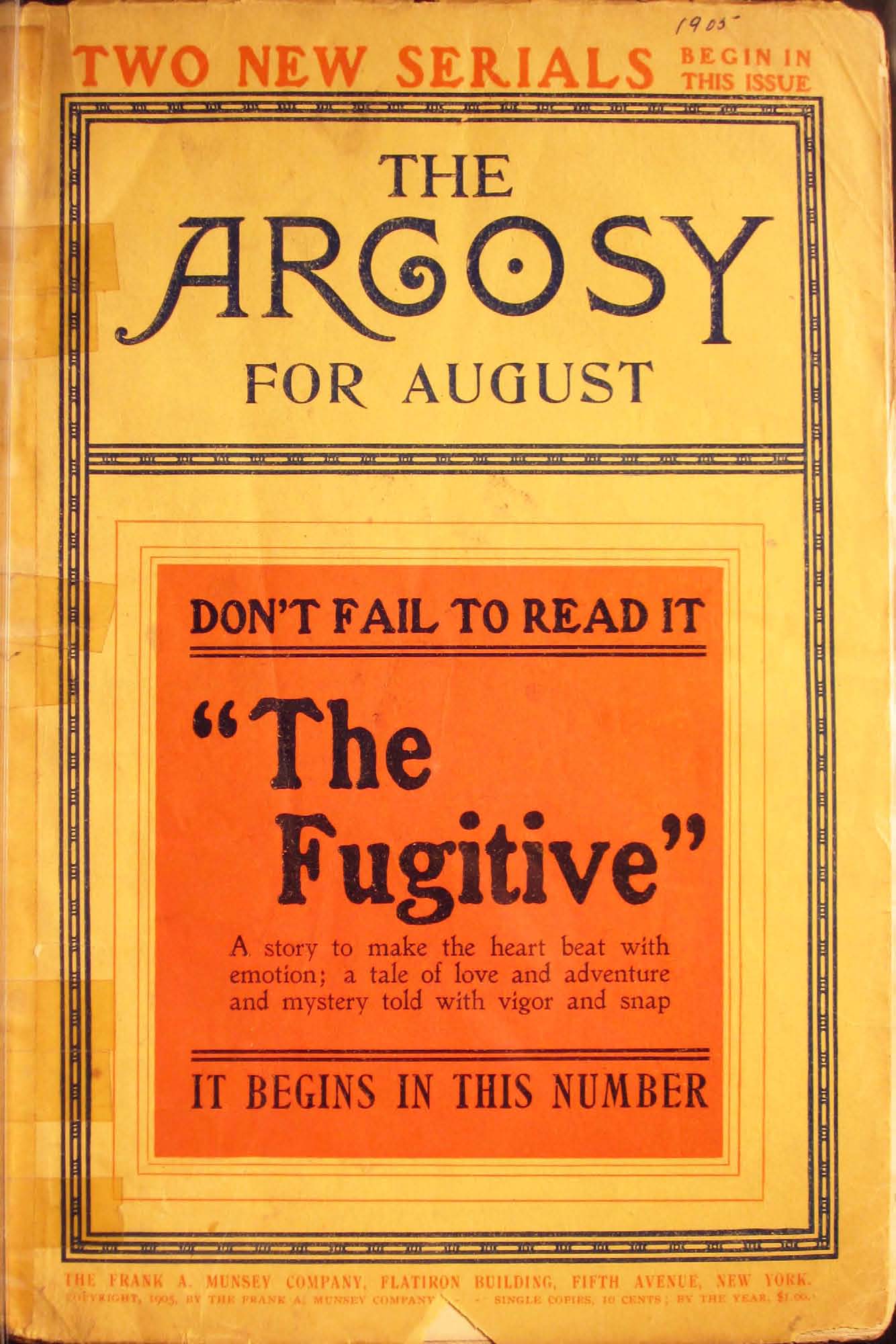 Book Cover For The Argosy v49 1