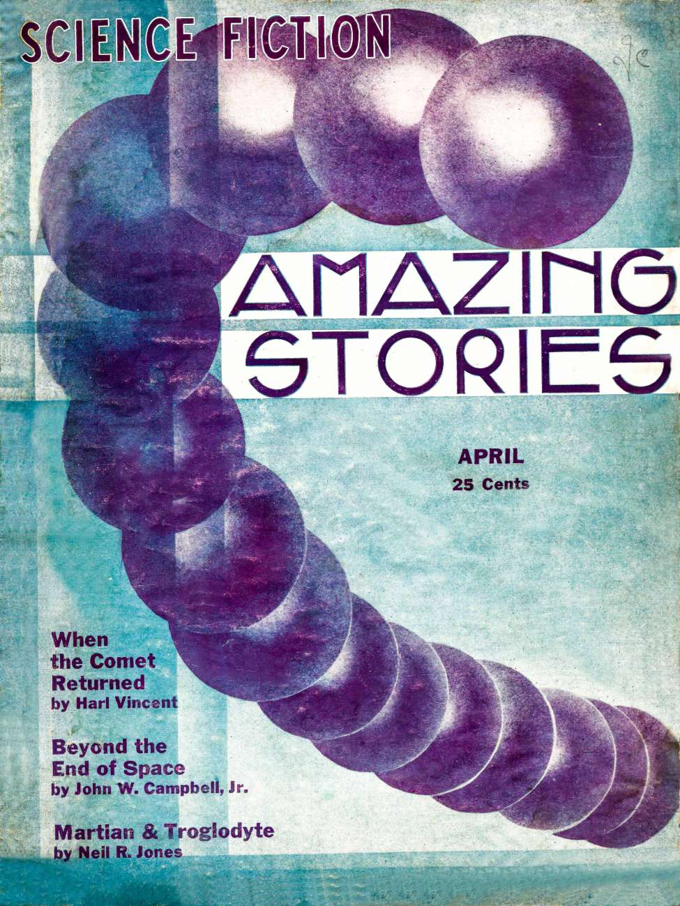 Comic Book Cover For Amazing Stories v8 1 - When the Comet Returned - Harl Vincent