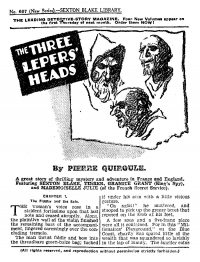 Large Thumbnail For Sexton Blake Library S2 607 - The Three Lepers' Heads