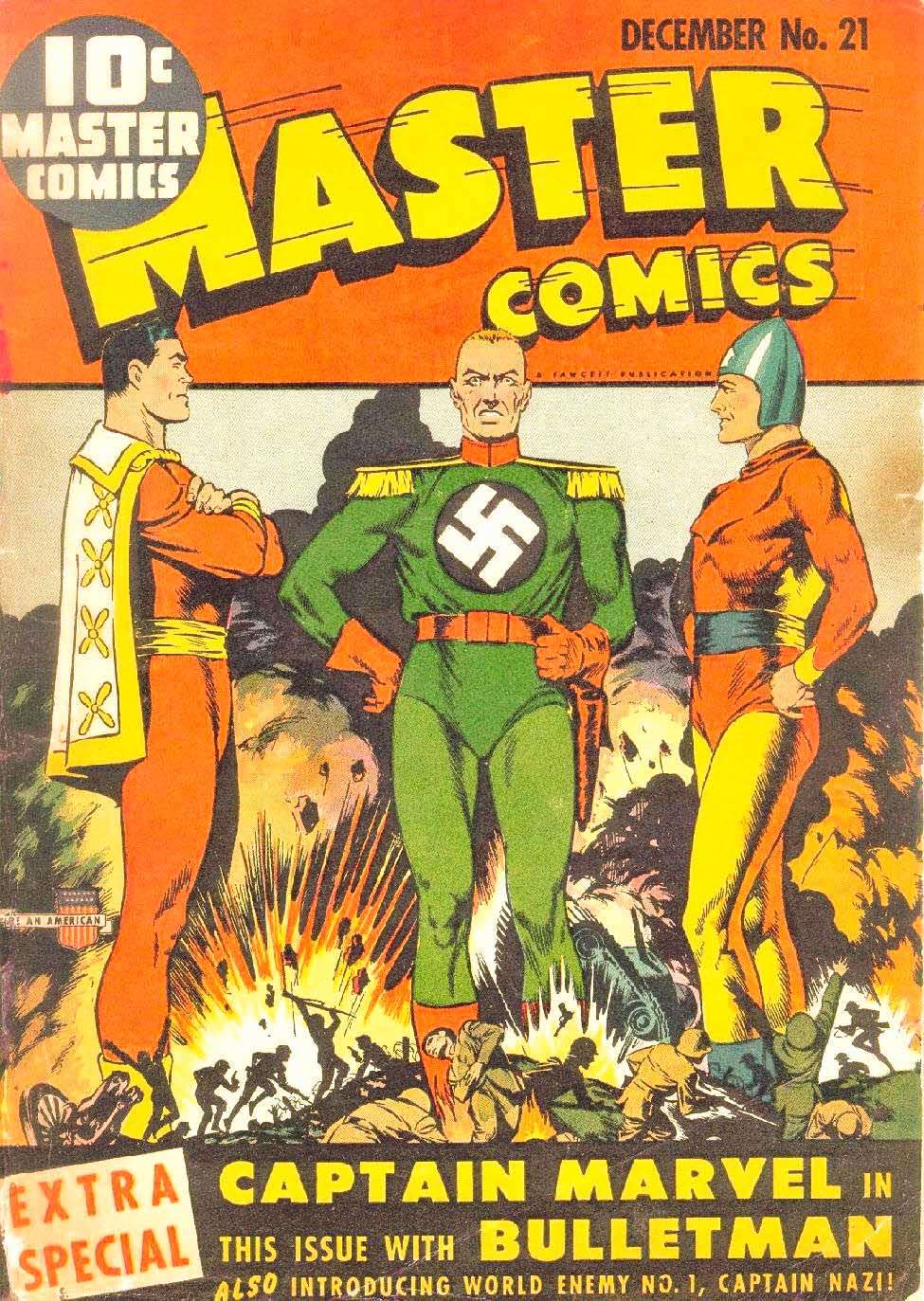 Comic Book Cover For Origins of Capt. Nazi - Capt. Marvel Jnr Saga