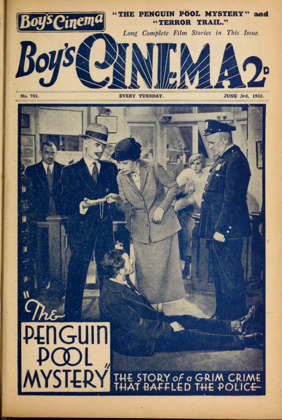 Comic Book Cover For Boy's Cinema 703 - The Penguin Pool Mystery - Edna May Oliver