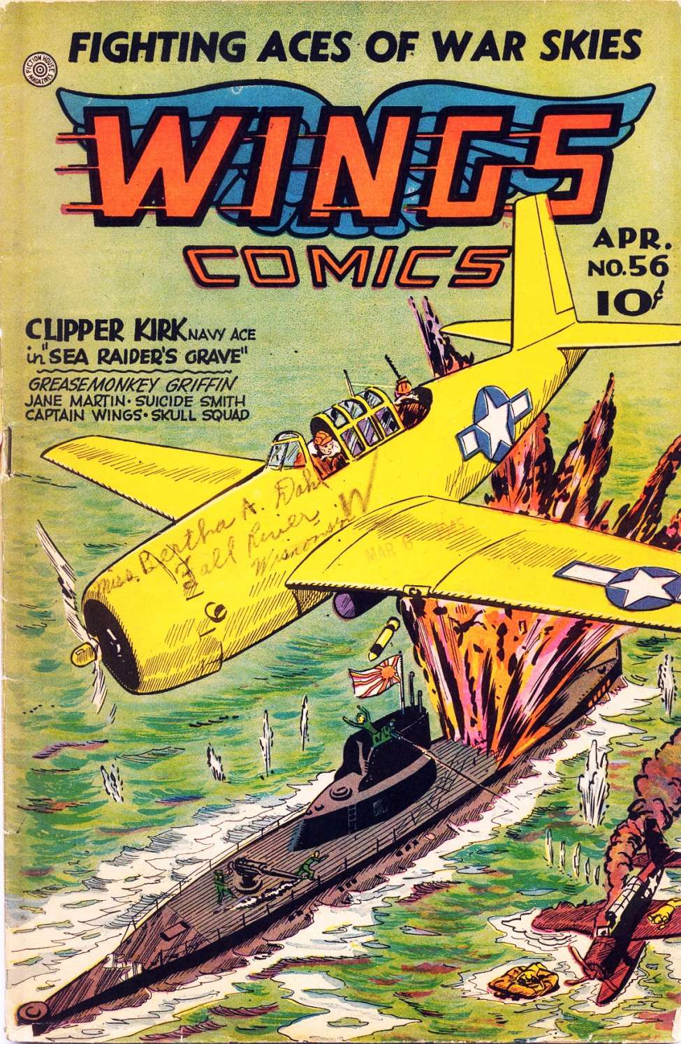 Comic Book Cover For Wings Comics 56