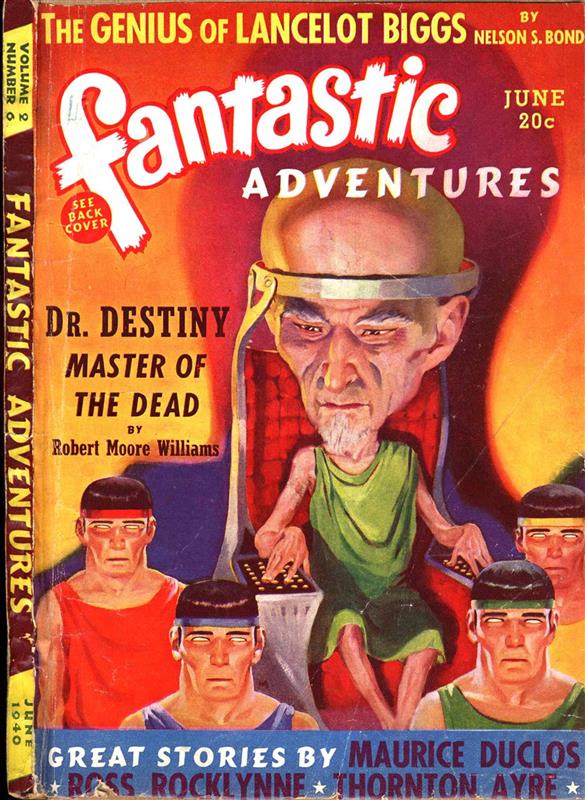 Comic Book Cover For Fantastic Adventures v2 6 - Dr. Destiny, Master of the Dead - Robert Moore Williams