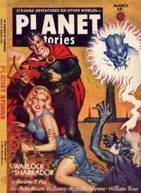 Large Thumbnail For Planet Stories v5 11 - The Warlock of Sharrador - Gardner F. Fox