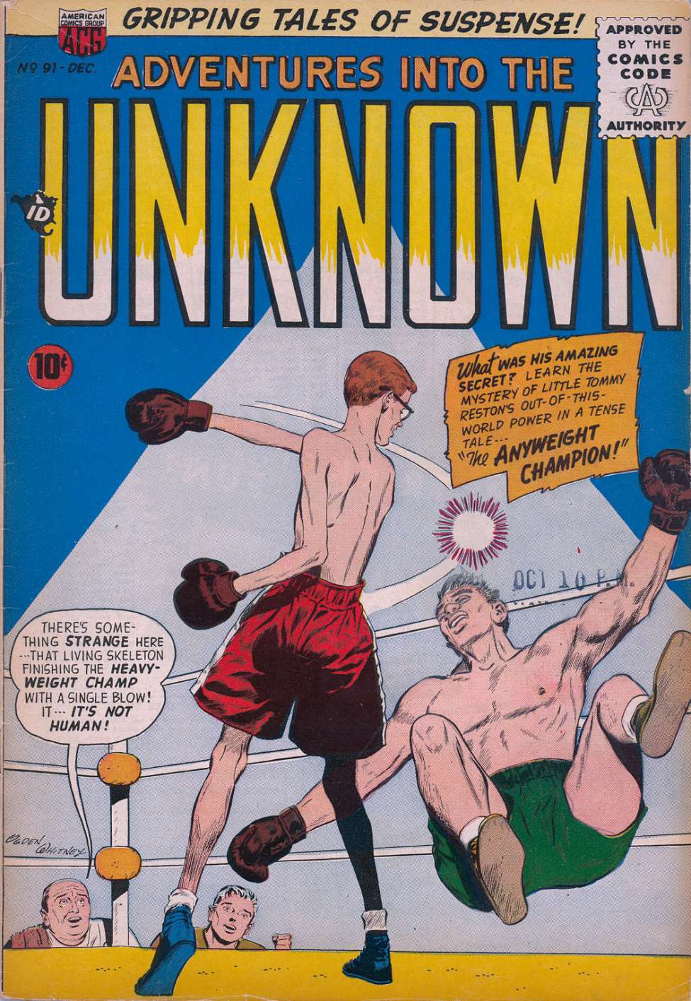 Comic Book Cover For Adventures into the Unknown 91