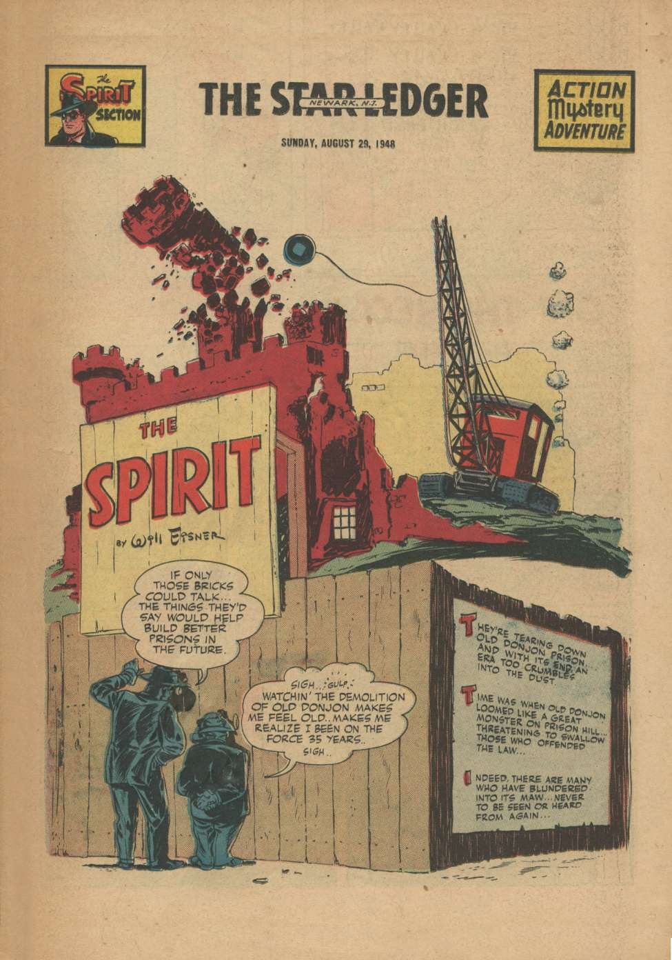 Comic Book Cover For The Spirit (1948-08-29) - Star-Ledger