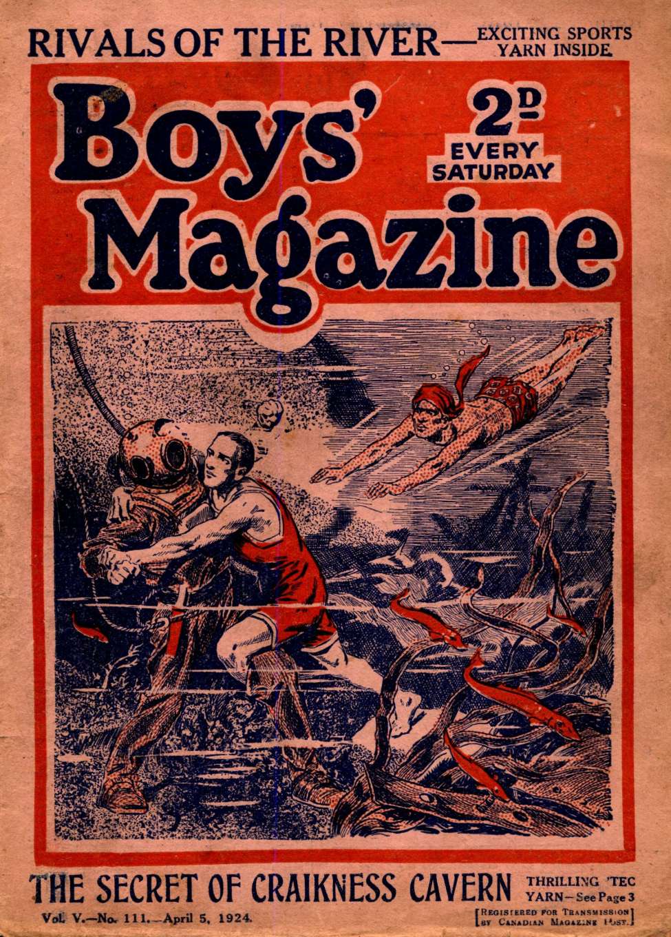 Book Cover For Boys' Magazine 111