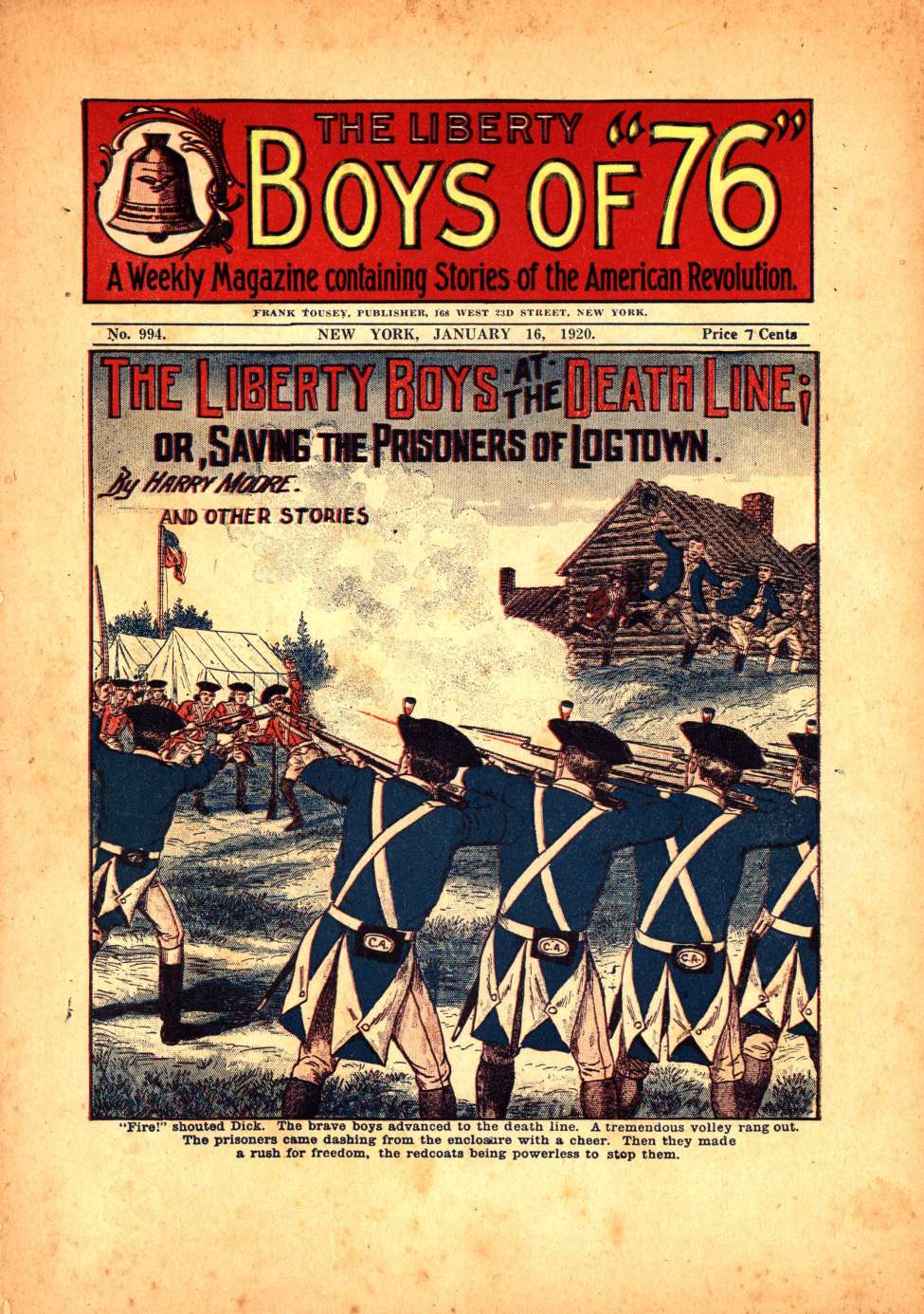 Book Cover For The Liberty Boys of 76 994 - The Liberty Boys at the Death Line