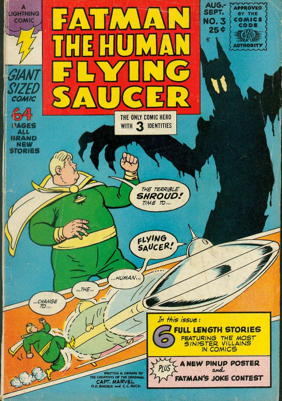 Book Cover For Fatman the Human Flying Saucer 3