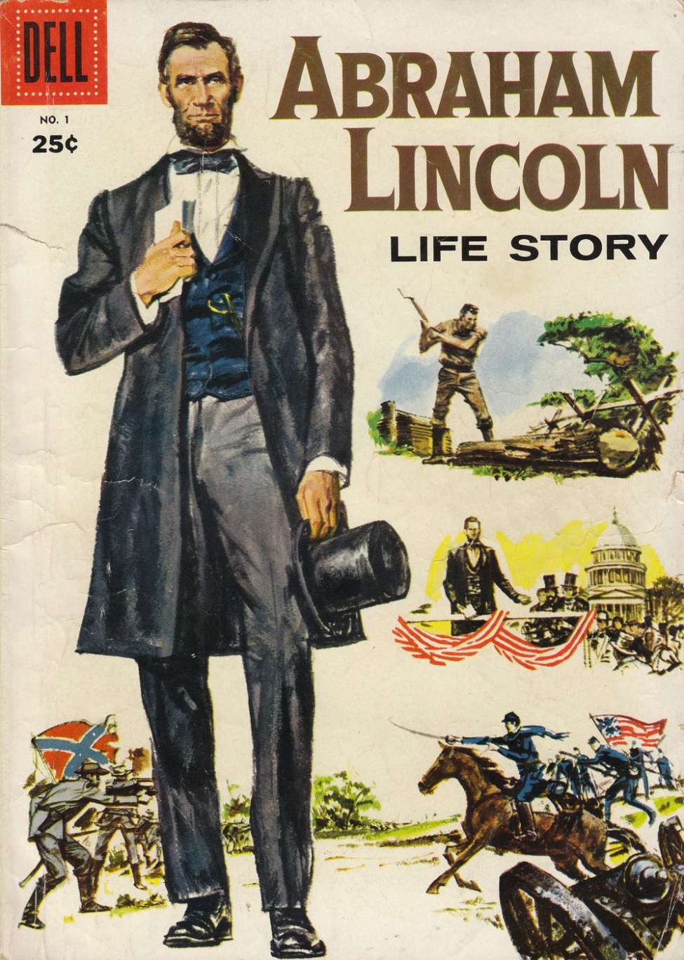 Comic Book Cover For Abraham Lincoln Life Story