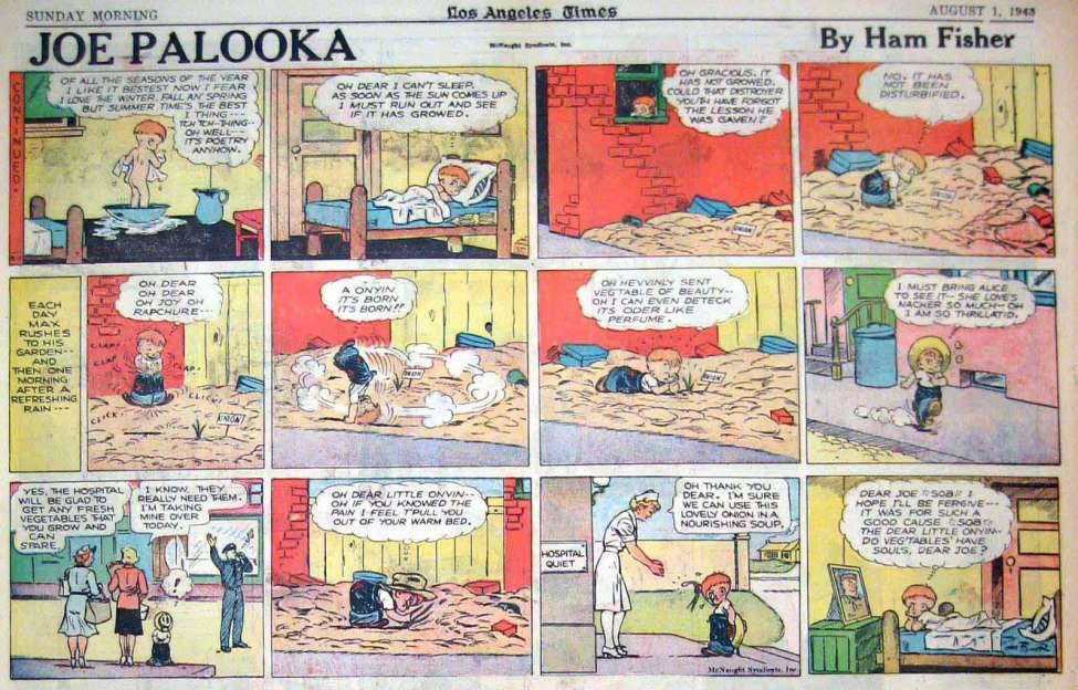 Comic Book Cover For Joe Palooka 1943 Color Sundays