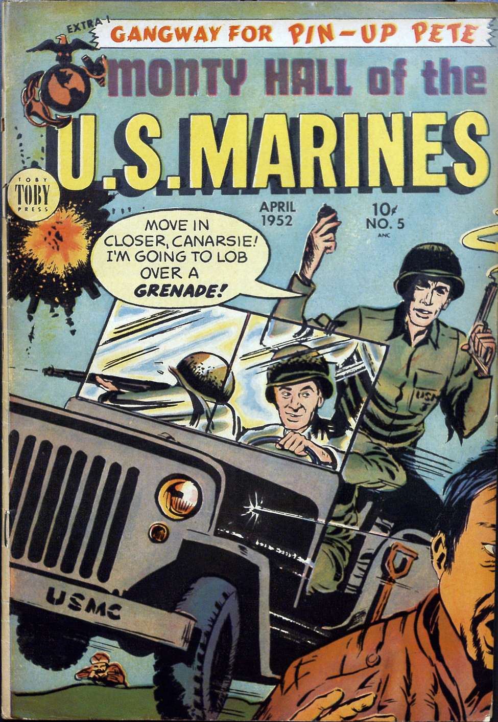 Comic Book Cover For Monty Hall of the U.S. Marines 5